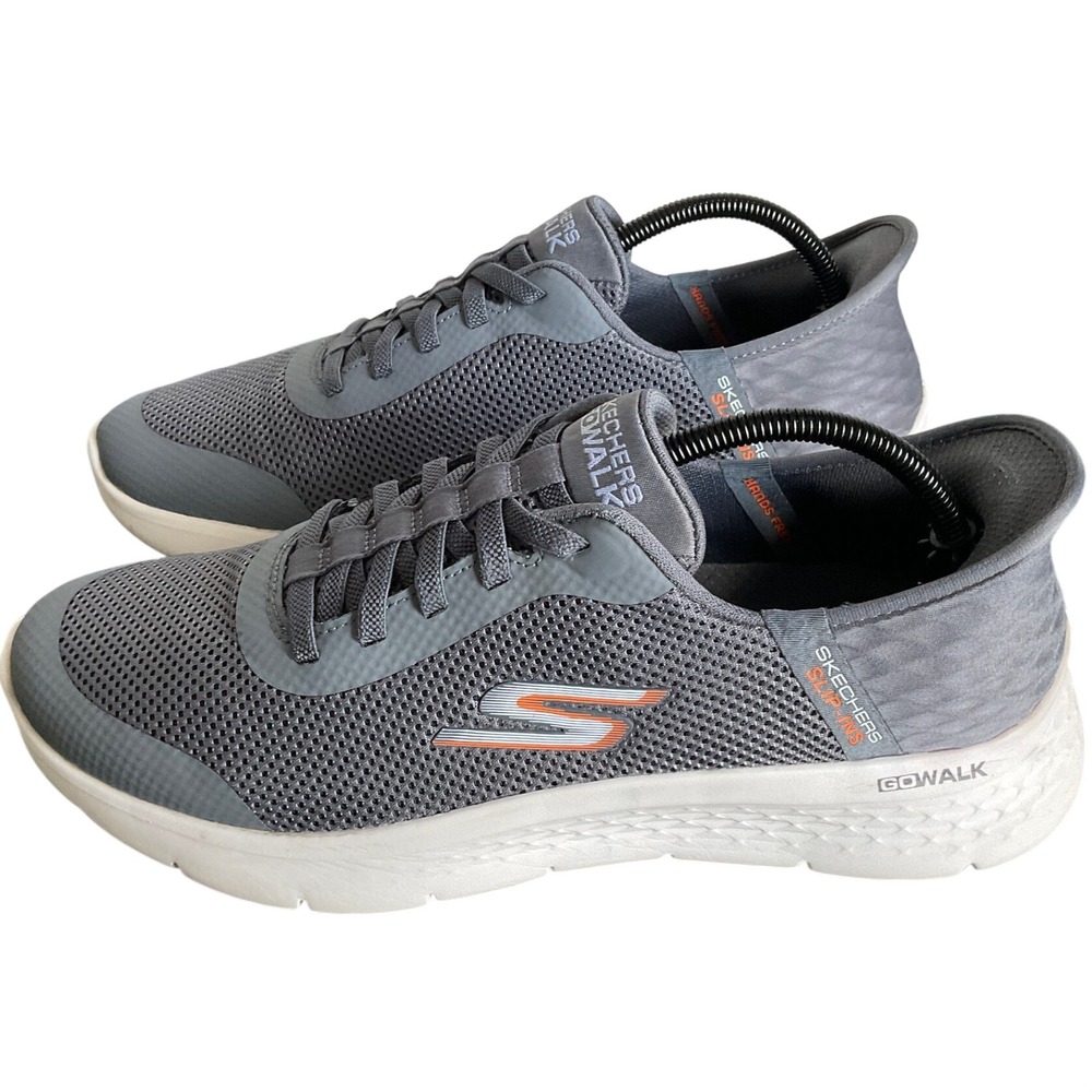 Skechers Slip-ins GO WALK Flex Hands Up Gray Mens 10 Sneakers 216324